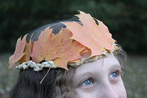 uma coroa de folhas