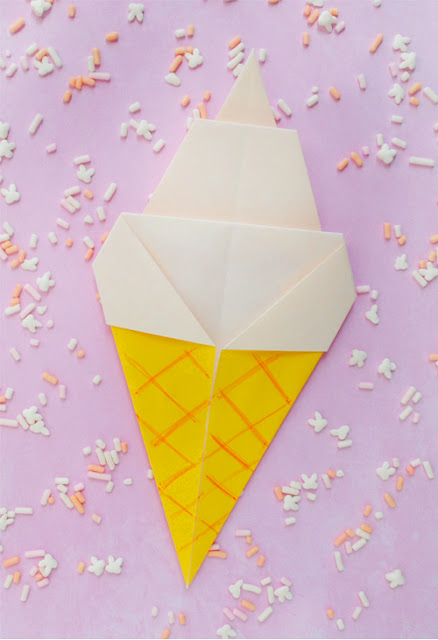 origami ice cream cone 3