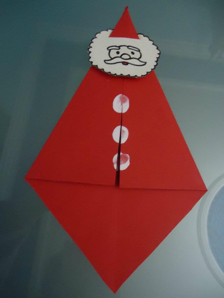 pai natal origami simples