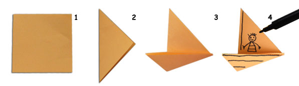 barco em origami